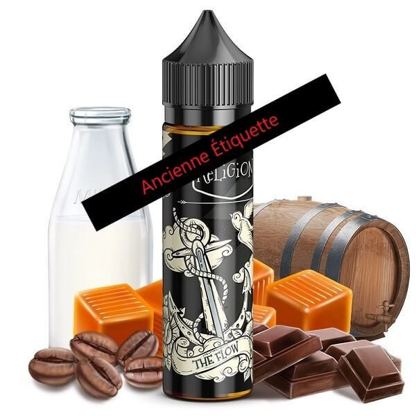 Ancienne étiquette eliquide the flow religion juice 50ml