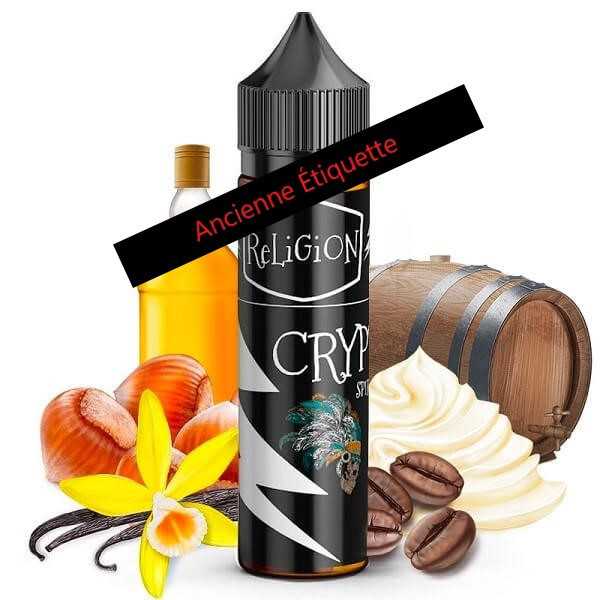 Ancienne étiquette Crypt Spirit Religion Juice 50ml