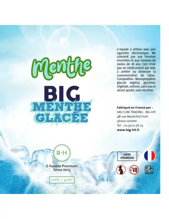 E-liquide Big menthe glacée big-hit pas cher