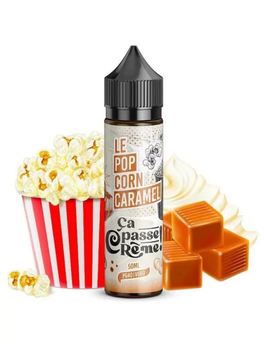 E-liquide pop corn et caramel du fabricant ça passe crème pour e-cig