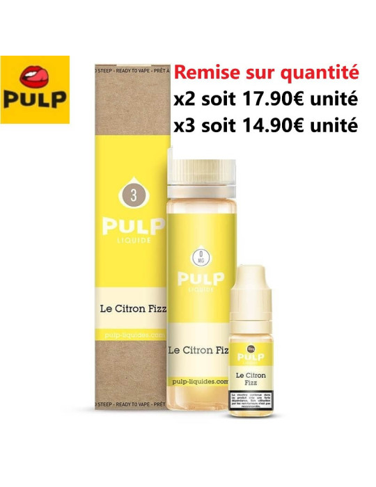 E-liquide PULP citron fizz moins cher par lot