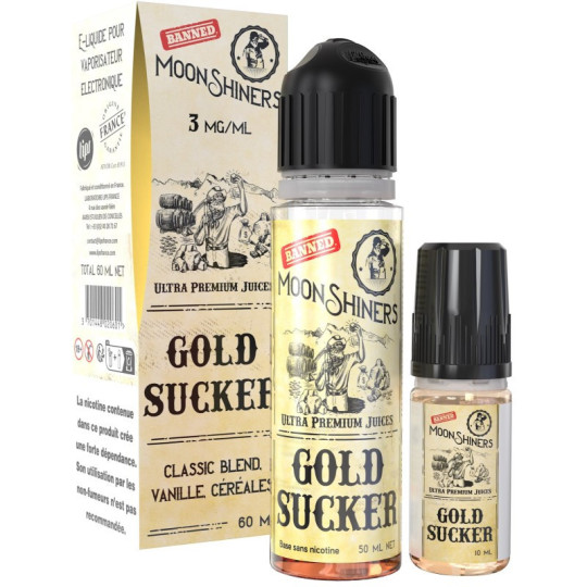 E-liquide Gold Sucker Moonshiners 60 ml 3 mg