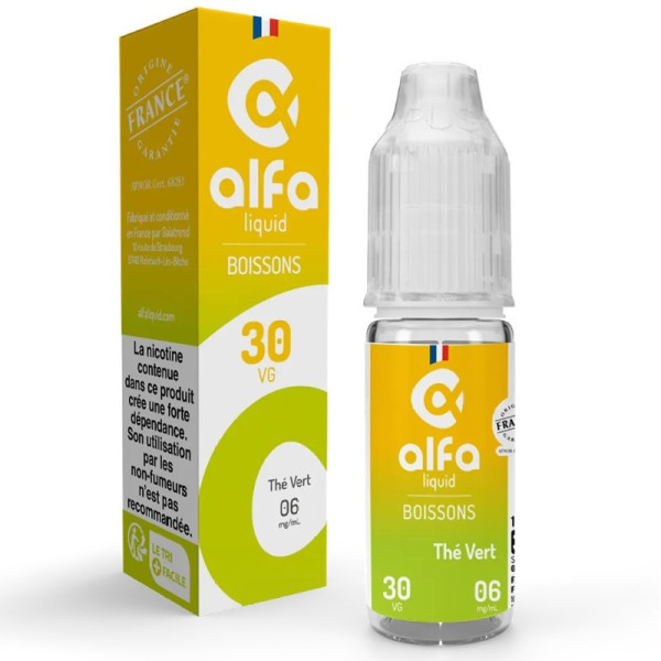 E-liquide thé vert Alfaliquid 10 ml 6 mg
