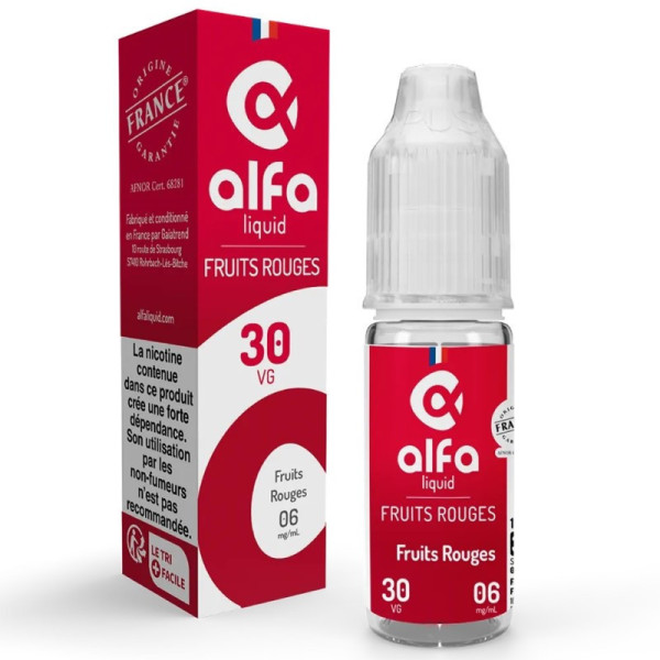E-liquide fruits rouges Alfaliquid 10 ml 6 mg