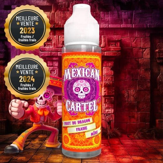 E-liquide MEXICAN CARTEL fruit du dragon fraise et mûre 50 ml