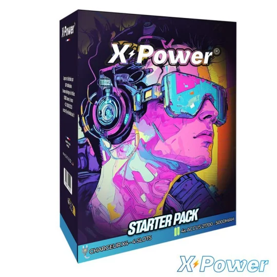 Chargeur X4 + 4 accus 21700 X-POWER
