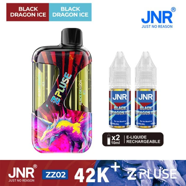 Puff JNR 42K ZPLUSE Black Dragon Ice + 2 flacons 10ml