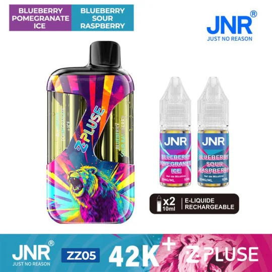 JNR 42K Zpluse Blueberry Pomegranate Ice et Blueberry Sour Raspberry + 2 flacons 10ml