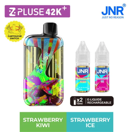 Puff JNR 42K ZPLUSE Strawberry Kiwi et Strawberry Ice