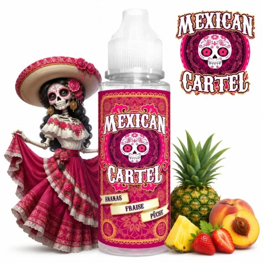 Eliquide Ananas Fraise Pêche 100ml Mexican Cartel