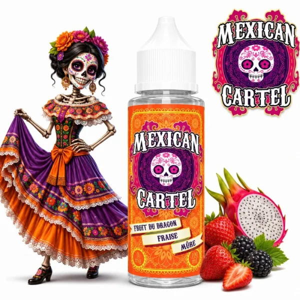 Fruit du dragon Fraise Mûre Mexican Cartel 100ml