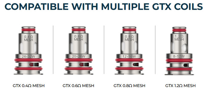 Résistances compatibles pour kit gtx one pro vaporesso